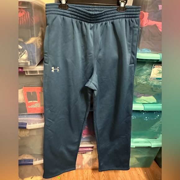 🔥 Under Armour Sweatpants Blue, COLDGEAR , XL. - Picture 1 of 5
